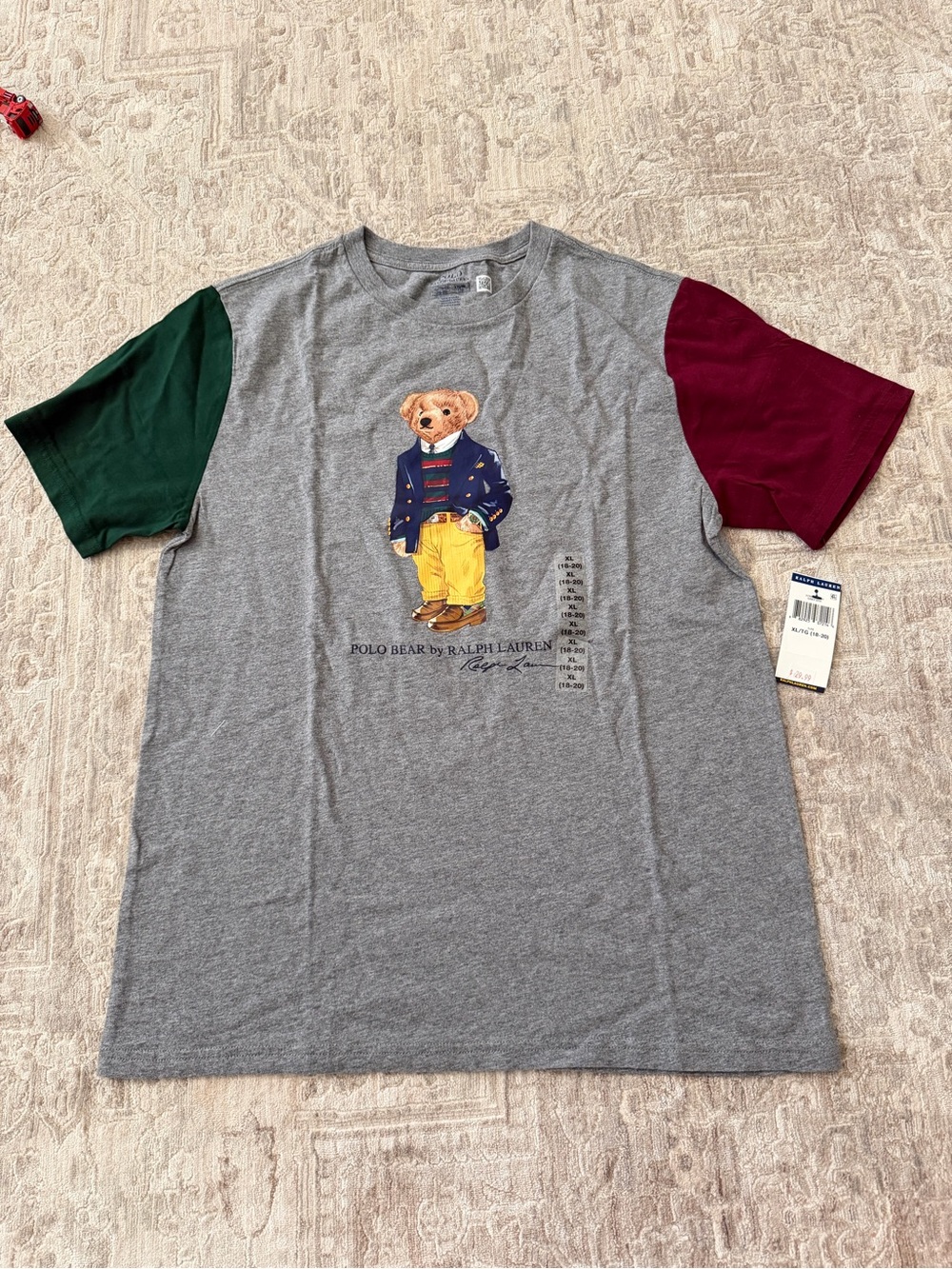 Polo Ralph Lauren Boys XL 18-20 Polo Bear 100% Cotton T-Shirt NWT